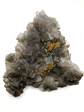 Raw Phantom Cubic Fluorite Crystal Mineral Specimen